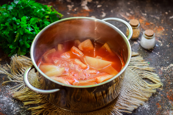 Маринованный перец в томатном соке на зиму фото 5